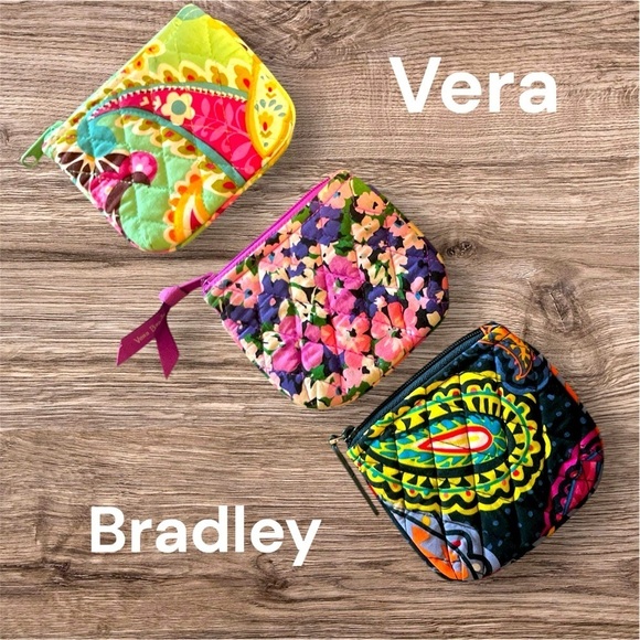 Vera Bradley Handbags - Vera Bradley Cosmetic Pouch Bundle Of Three